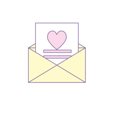 Aşk kartı ve romantik süsleme tasarlamak vektör