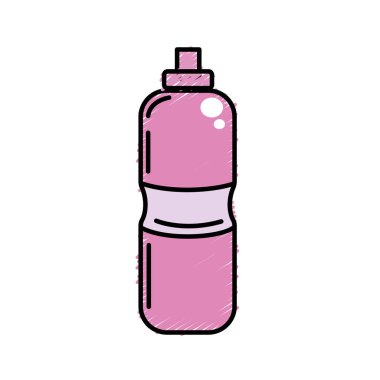 bottle of water to reshness in the gym vector illustration