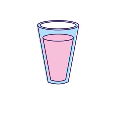 fesh ve lezzetli doğal yoğurt vektör çizim