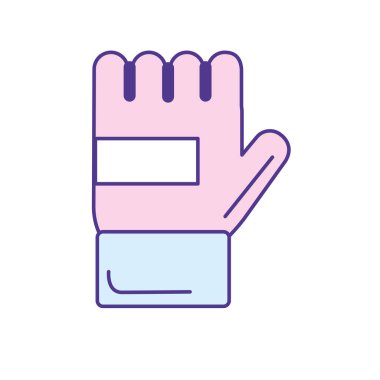 spor eldiven için pratik exercide vektör illustrtion