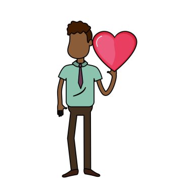 adam elini ve sevimli giyim, vektör çizim iyi kalpli