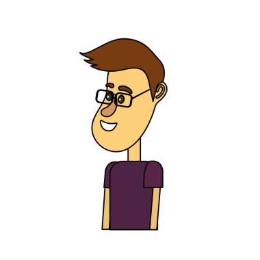 saç tasarım ve giyim vektör çizim ile şirin adam