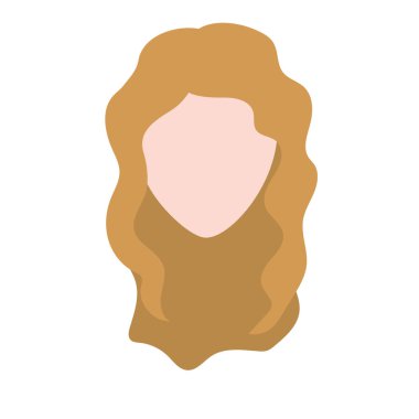 güzel kadın yüz saç modeli vektör çizim ile