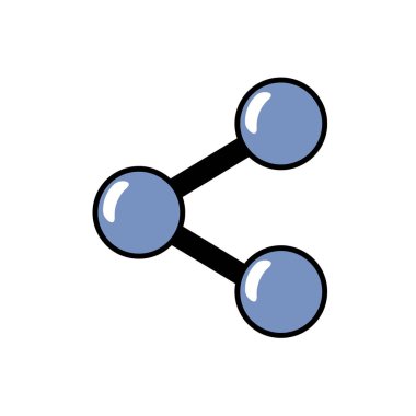 Sosyal medya teknoloji bağlantısı vektör çizim paylaşmak