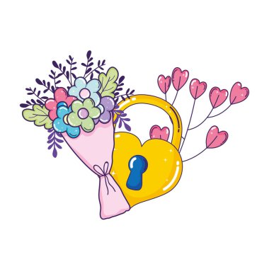 Şirin Sevgililer günü vektör çizim