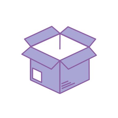 teslimat yenilik vektör illüstrasyon için açık kutu