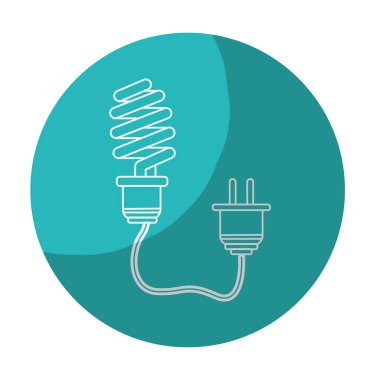 etiket kaydetmek ampul güç kablosu ile vektör çizim tasarım