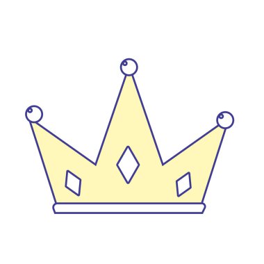 güzel taç kral zafer ve pawer, vektör çizim