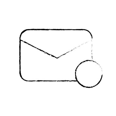 ileti bilgi vektör çizim ile yakın şekil kart mektup