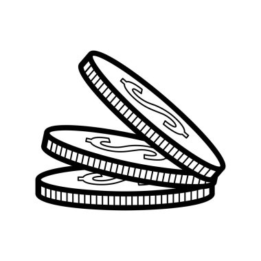 siluet sikke tasarruf, vektör çizim tasarım