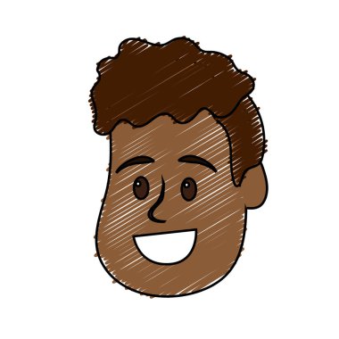 saç modeli, baş adamla mutlu ve güzel illüstrasyon vektör