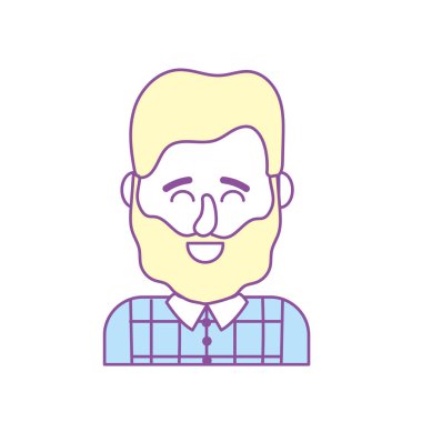 saç tasarım ve gömlek vektör çizim ile şirin adam