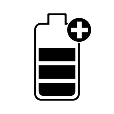 Pil güç elektrik dijital yükü kontur, illüstrasyon vektör