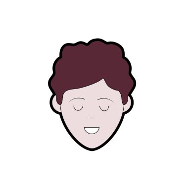 Avatar adam yüz haistyle tasarım vektör çizim ile