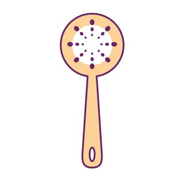 skimmer kitchen utensil object to cuisine vector illustration