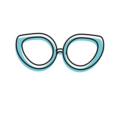 gözlerinin içine kullanmak için gözlük illüstrasyon vektör