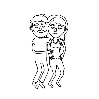 saç tasarım vektör çizim uyku Güzellik çift hat