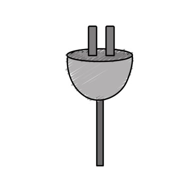 Elektrik kablo voltaj bağlantı vektör çizim için