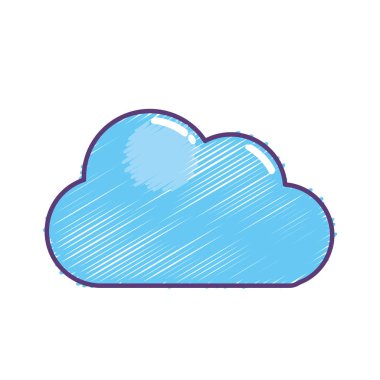 güzel bulut tasarımı beyaz arka plan vektör çizim üzerinde