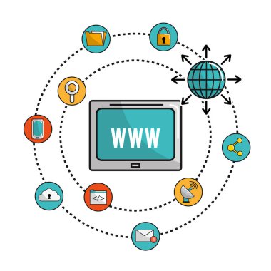 televizyon internet genel bağlantı Hizmetleri, vektör çizim ile