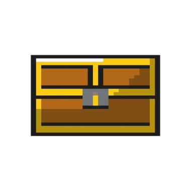 video oyunu hazine sandığı birçok altın vektör çizim ile