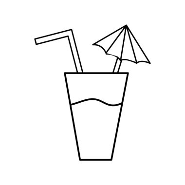 gün vektör çizim yenilemek için lezzetli su glash hattı