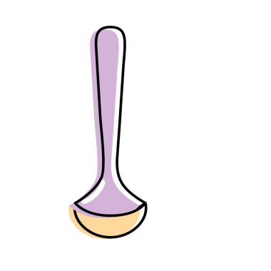 Kepçe mutfak kap nesnesine mutfağı vektör çizim