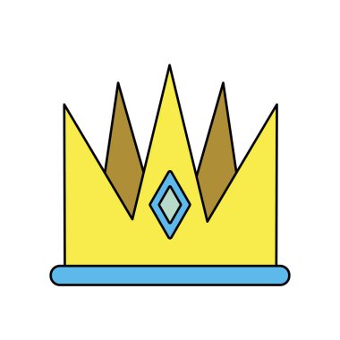 güzel taç kral zafer ve pawer, vektör çizim