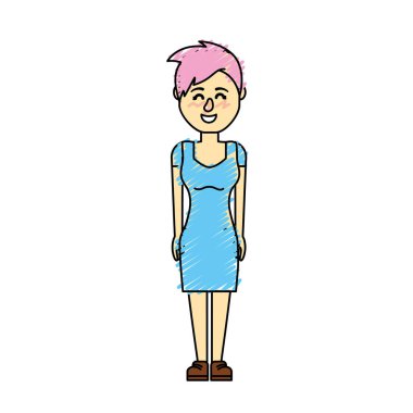 güzellik kadın saç modeli tasarım vektör çizim ile