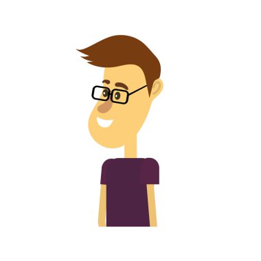 saç tasarım ve giyim vektör çizim ile şirin adam