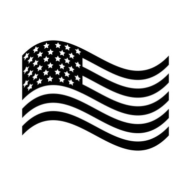 tatil vatansever kutlamak, illüstrasyon vektör için ABD bayrağı kontur