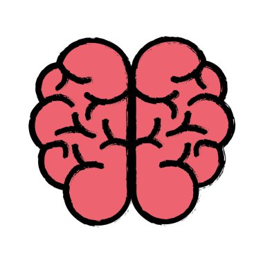 mental health smart brain icon, vector illustration design