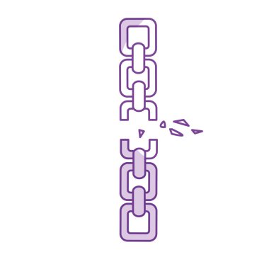 bir şey, vektör çizim korumak için siluet iyi metal zincir