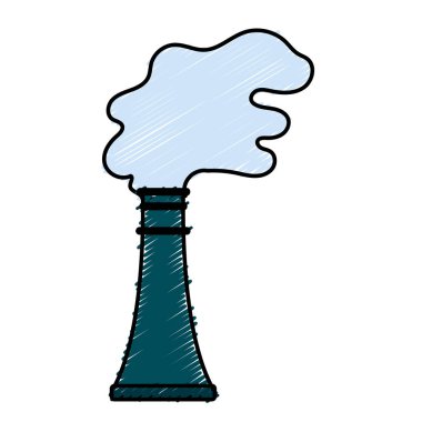 gezegenin çevresini kirleten kirlilik fabrikası, vektör illüstrasyon