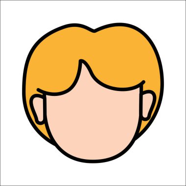 insanlar, avatar yüz kadın simgesi, illüstrasyon tasarım vektör