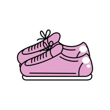 spor ayakkabı pratik egzersiz ve vektör çizim Tren