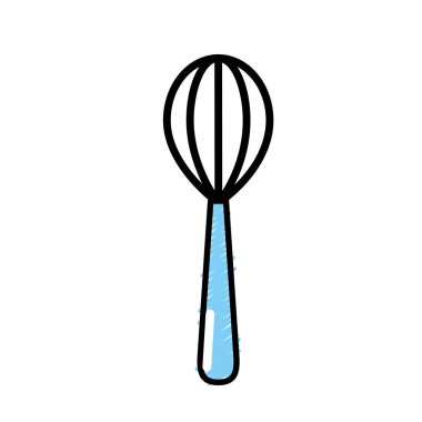whisk kitchen utensil object to cuisine vector illustration