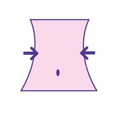 weist ile azaltmak büyüklük ve yaşam tarzı vektör çizim