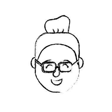 Avatar kadın kafa saç modeli tasarım vektör çizim ile rakam