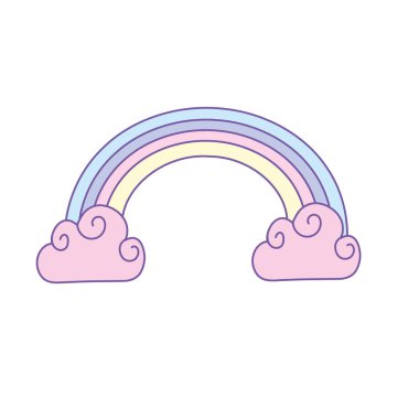 Güzellik rainbow ile bulut hava tasarlamak vektör