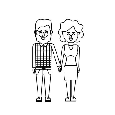 saç tasarım vektör çizim ile güzel bir çift çizgi