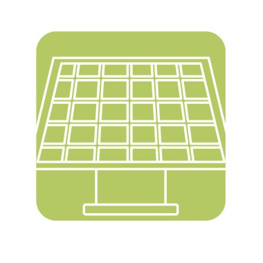 etiket güneş enerji bakımı ekoloji ve gezegen, vektör çizim