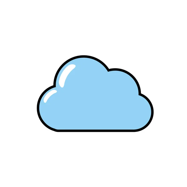 Wolke Natürliches Wetter Himmel Design Vektor Illustration — Stockvektor