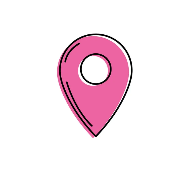 Ubicación Símbolo Para Explorar Mapa Ubicación Vector Ilustración — Vector de stock