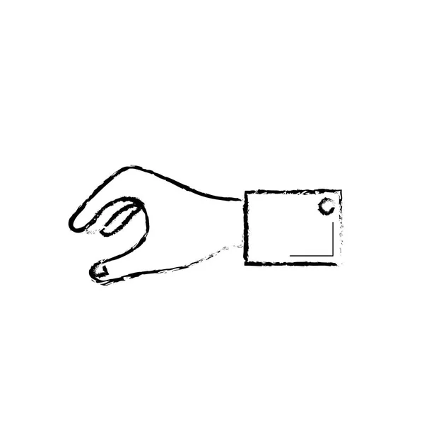 Figure Man Hand Business Negotiation Icon Vector Illustration — ストックベクタ