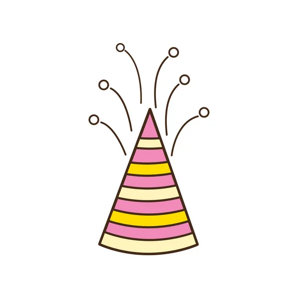 Hoed Partij Cebrate Happy Birthday Vectorillustratie — Stockvector