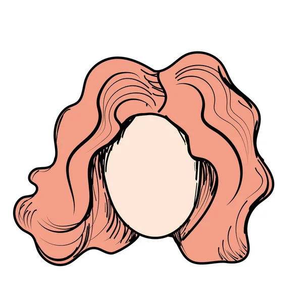 Мила Жінка Обличчя Зачіскою Векторні Ілюстрації — стоковий вектор