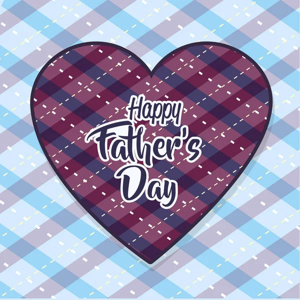 heart with a message of father day celebration, vector illustration