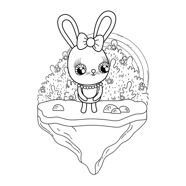 Joli Petit Lapin Illustration Vectorielle — Image vectorielle