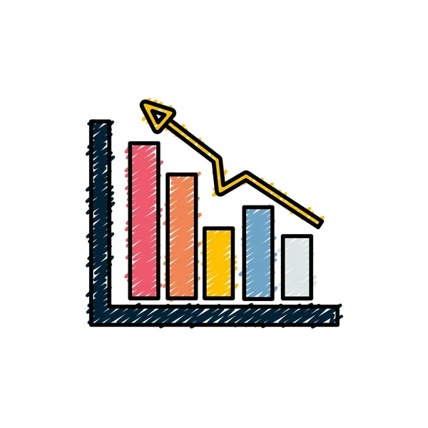 Données Statistiques Des Entreprises Diagramme Croissance Illustration Vectorielle — Image vectorielle